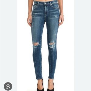 Citizens of Humanity Rocket High Rise Jeans in Indie, Size 26 Distressed